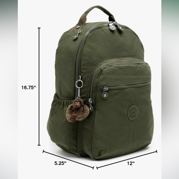 NWT Kipling 15” Laptop Backpack Jaded Green Tonal - Picture 9 of 10